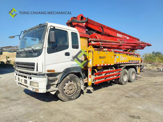 ในปี 2010 Sany Heavy Industry 37 Meters Isuzu Second Hand Concrete Pump Truck