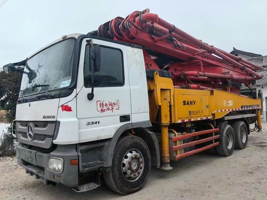 ปั๊มคอนกรีตขนาด 46 เมตร Sany พร้อมเซสซี่ Mercedes-Benz