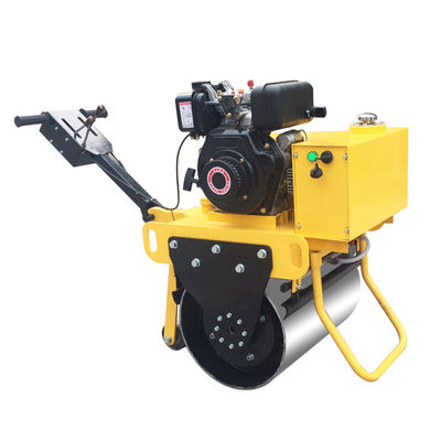 BM30 Walk Behind 330kg สีเหลือง ขนาดเล็ก Single Drum Vibratory Asphalt Road Roller